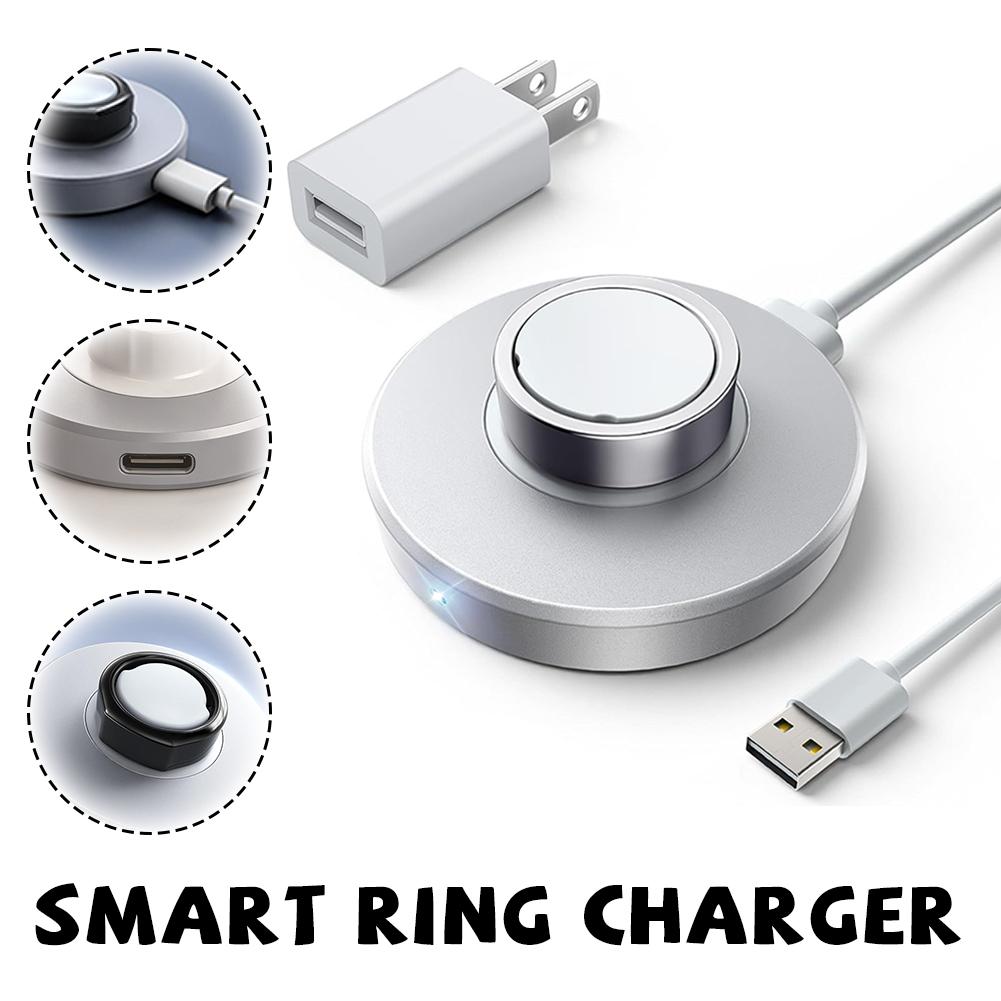 Smart Ring Wireless Magnetic Charger Dock - قاعدة شحن لاسلكية محمولة للخواتم الذكية،