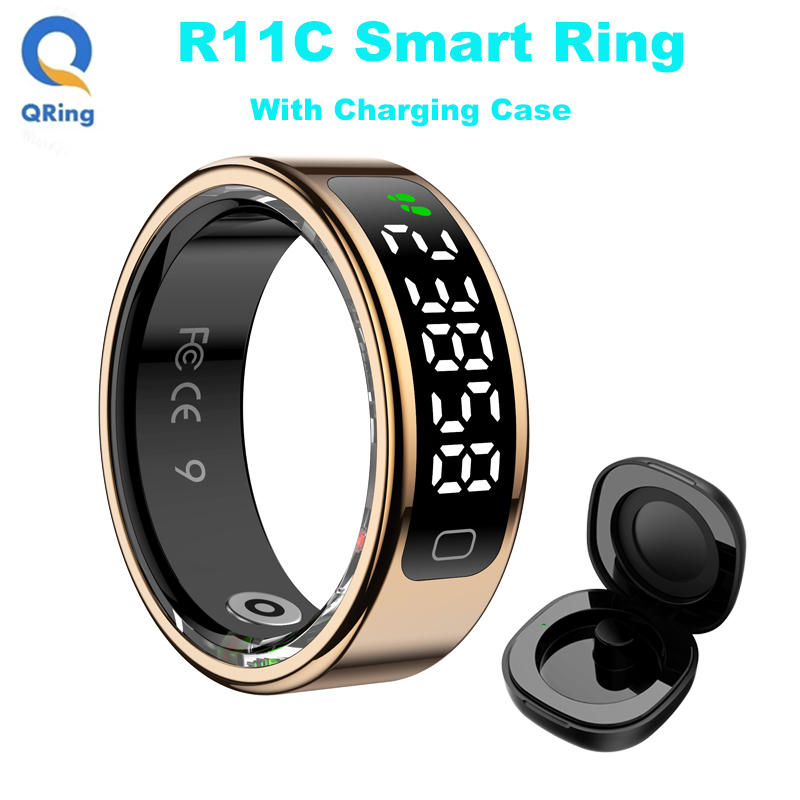 Smart Ring Health Tracker Heart Rate Sleep - AMZMAX R11C شاشة عرض حلقة ذكية