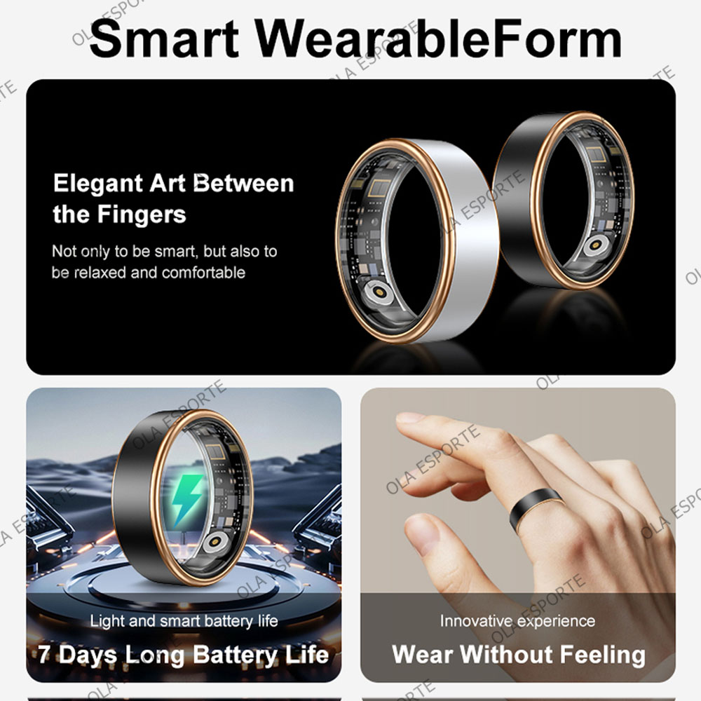 خاتم ذكي صحي جديد لعام 2026 لم - مراجعة Smart Ring Health Tracker Heart Rate Sleep وسعره