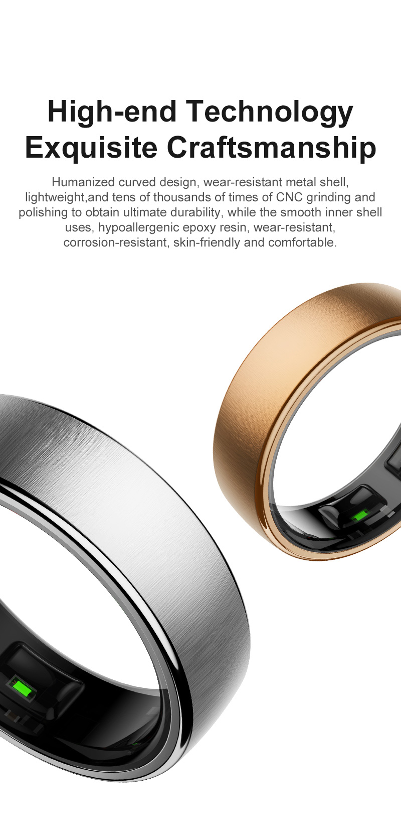 2025 الرجال النساء الذكية حلقة - مراجعة Smart Ring Blood Oxygen Temperature Sensor وسعره
