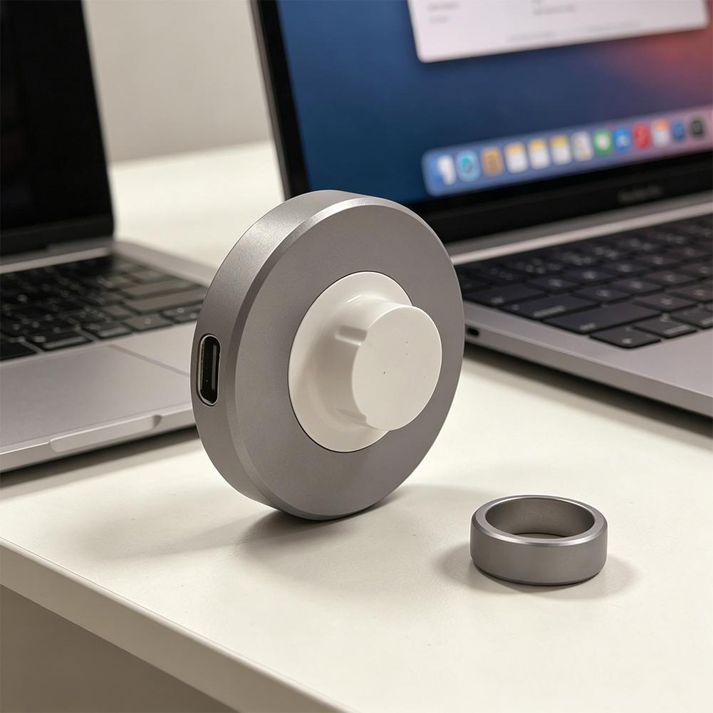 قاعدة شحن لاسلكية محمولة للخوا - مراجعة Smart Ring Wireless Magnetic Charger Dock وسعره