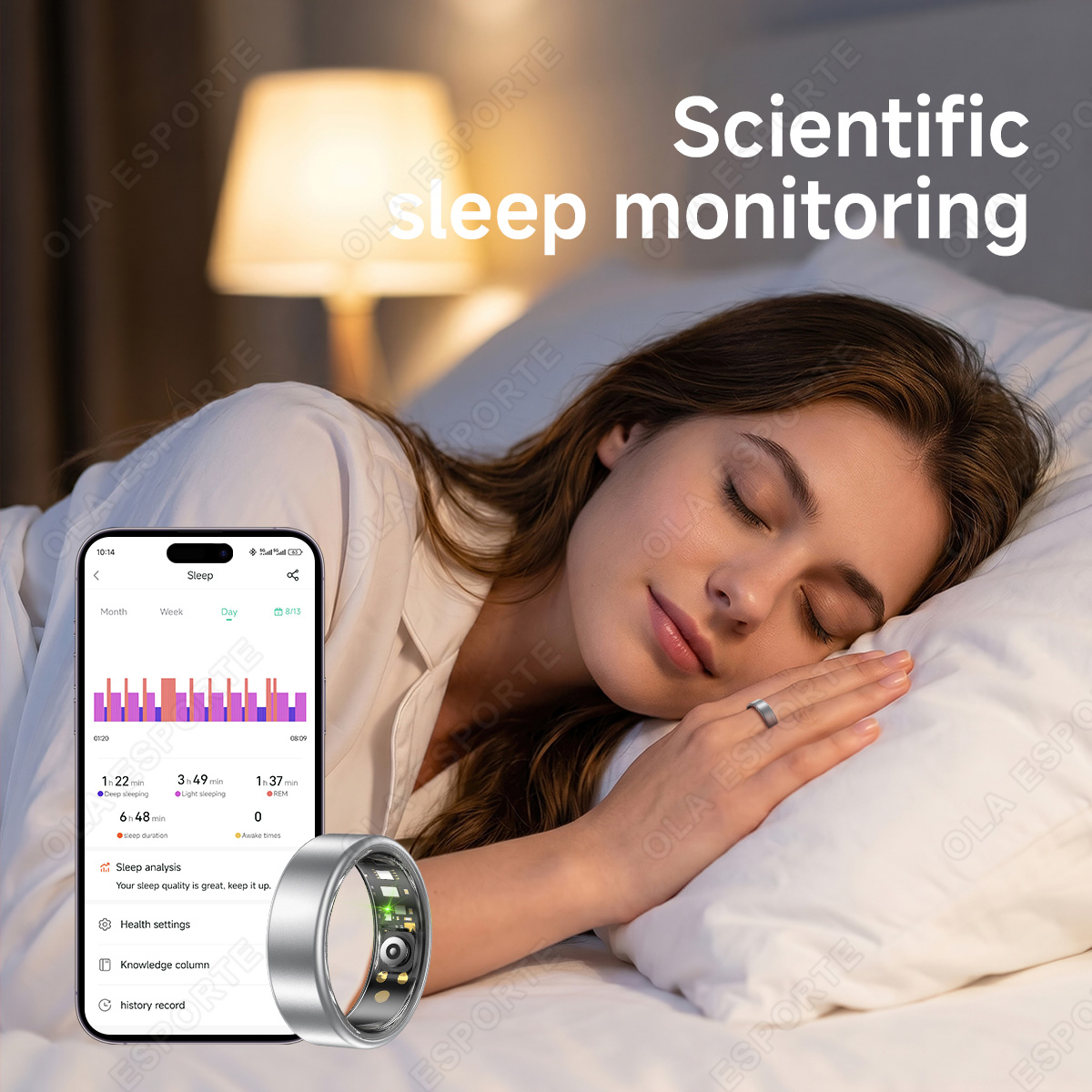 خاتم ذكي للنساء والرجال، يقيس  - مراجعة Smart Ring Health Tracker Heart Rate Sleep وسعره