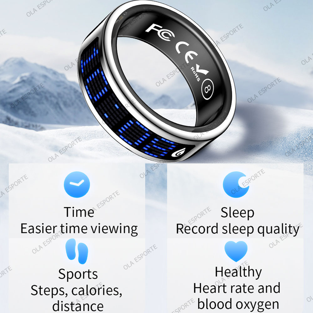 شاشة عرض ذكية للخاتم، تعمل بال - مراجعة Smart Ring Health Tracker Heart Rate Sleep وسعره