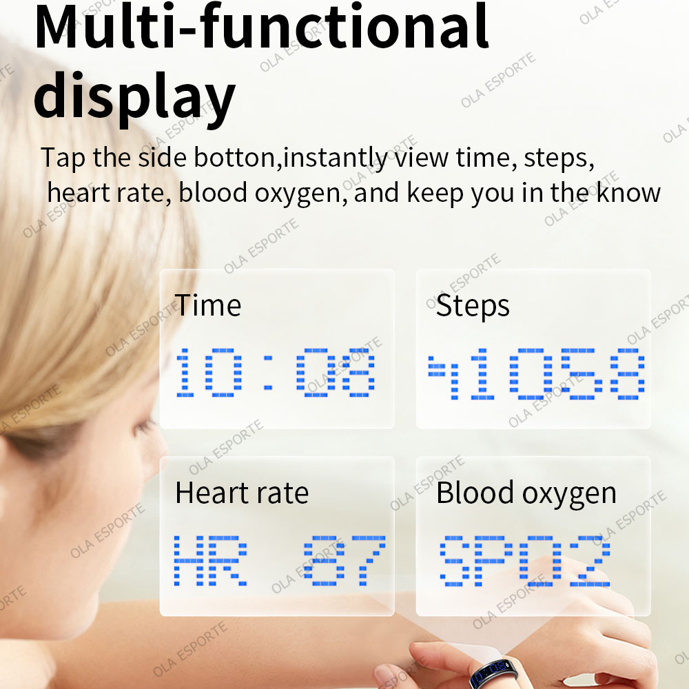 شاشة عرض ذكية للخاتم، تعمل بال - مراجعة Smart Ring Health Tracker Heart Rate Sleep وسعره