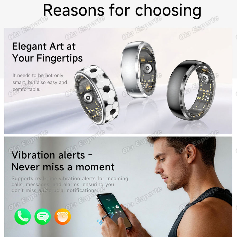 خاتم ذكي للرجال والنساء مع تنب - مراجعة Smart Ring Step Calorie Fitness Monitor وسعره
