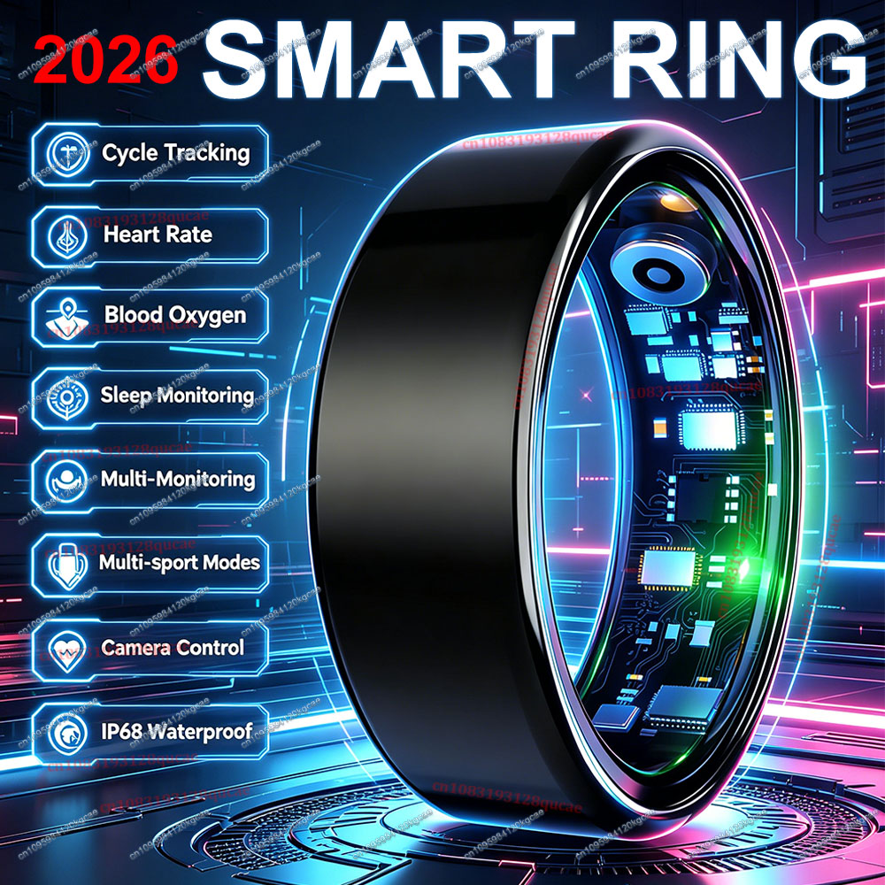 خاتم ذكي جديد لمراقبة معدل ضرب - مراجعة Smart Ring Health Tracker Heart Rate Sleep وسعره