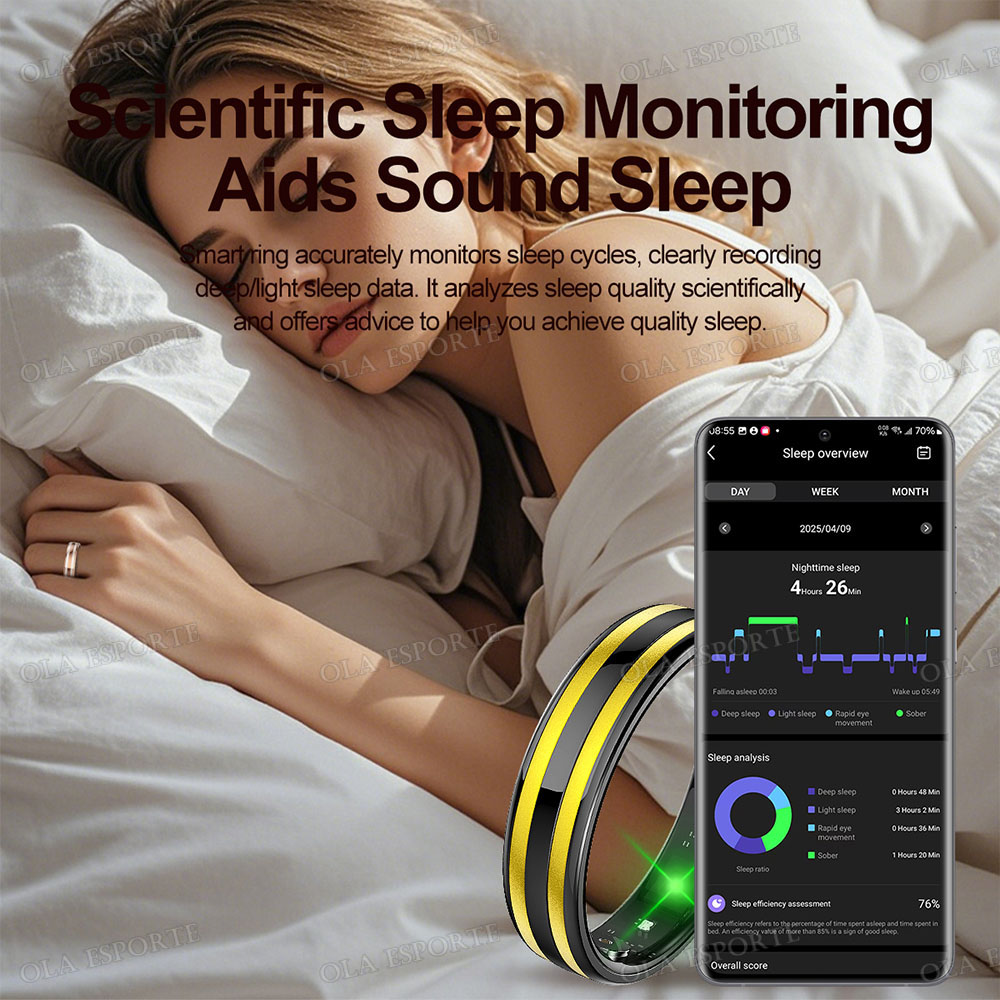 خاتم ذكي جديد رفيع 6.3 مم لمرا - مراجعة Smart Ring Health Tracker Heart Rate Sleep وسعره