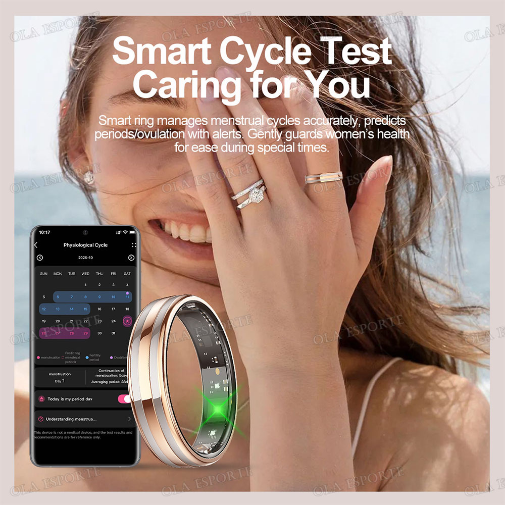 خاتم ذكي جديد رفيع 6.3 مم لمرا - مراجعة Smart Ring Health Tracker Heart Rate Sleep وسعره