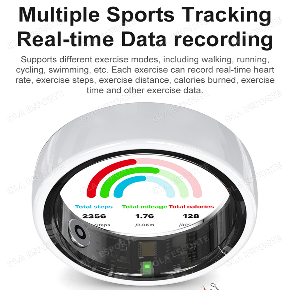 خاتم ذكي سيراميكي جديد لعام 20 - مراجعة Smart Ring Step Calorie Fitness Monitor وسعره