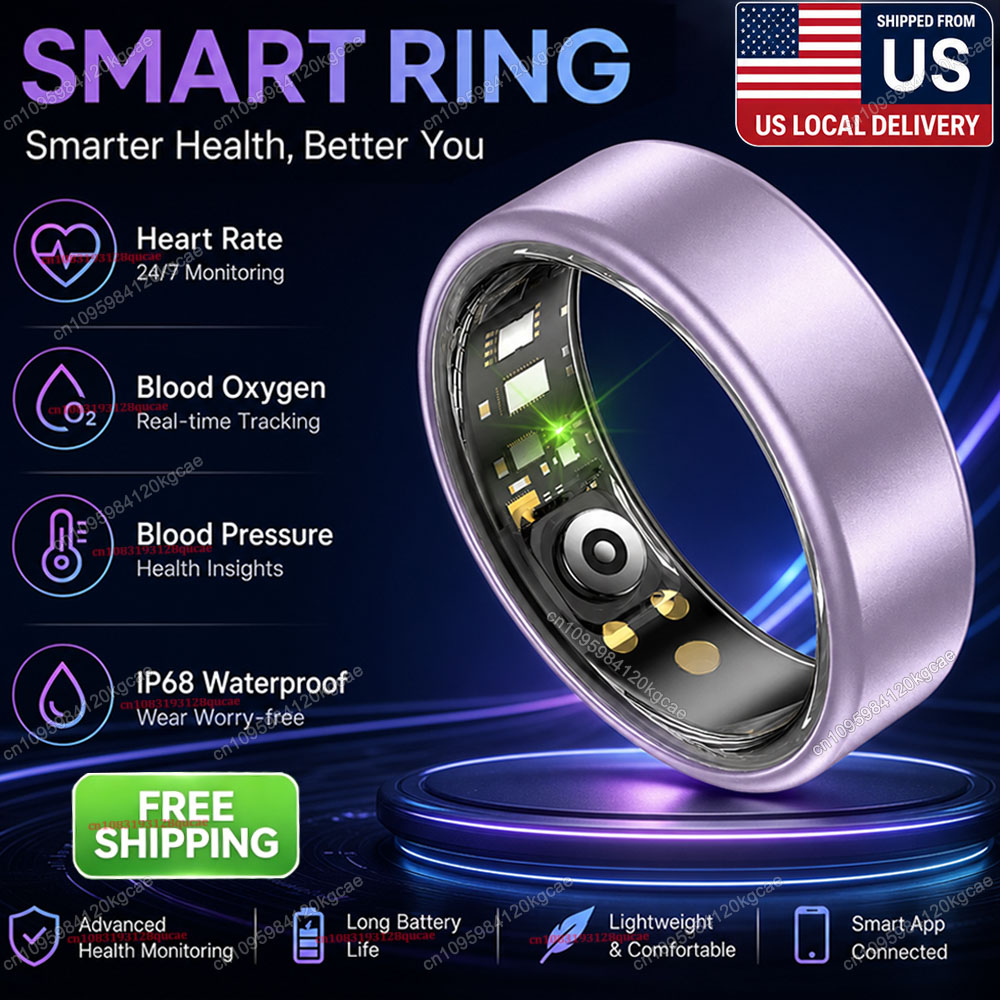 خاتم ذكي لتتبع معدل ضربات القل - مراجعة Smart Ring Health Tracker Heart Rate Sleep وسعره