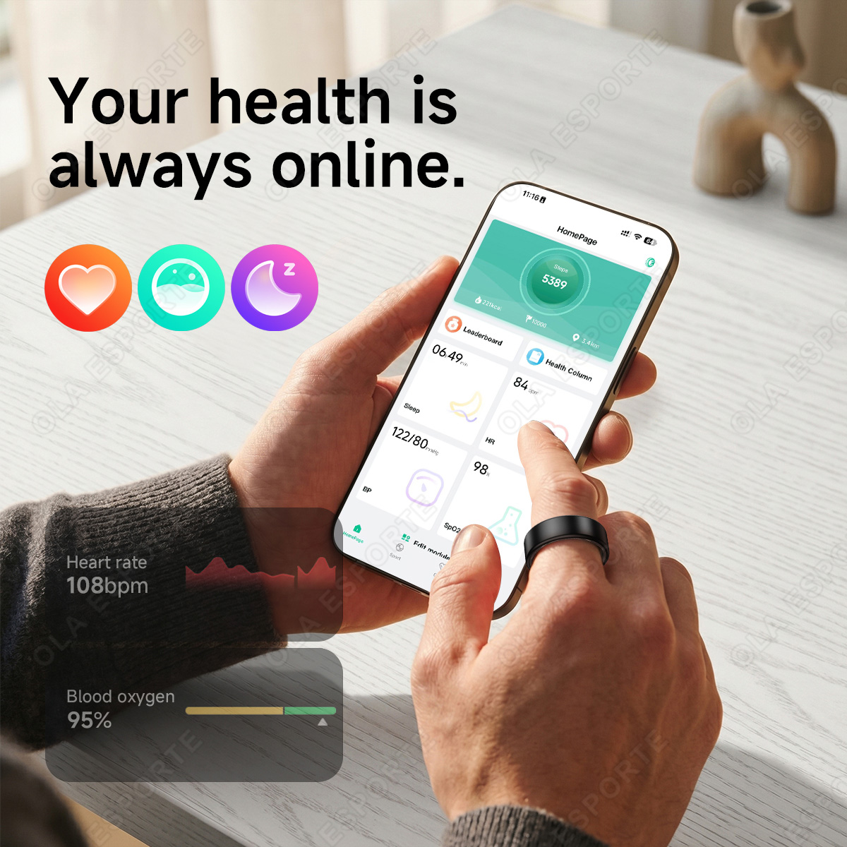 خاتم ذكي R10 مع علبة شحن متعدد - مراجعة Smart Ring Health Tracker Heart Rate Sleep وسعره