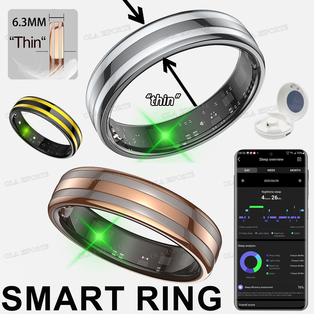 خاتم ذكي جديد لمراقبة معدل ضرب - مراجعة Smart Ring Health Tracker Heart Rate Sleep وسعره