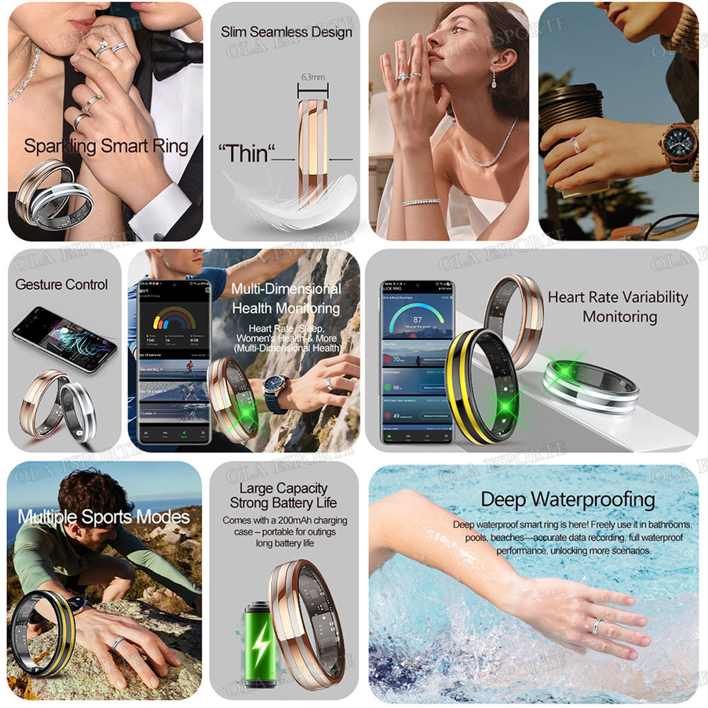 لفتة الاستشعار الذكية حلقة مرا - مراجعة Smart Ring Health Tracker Heart Rate Sleep وسعره