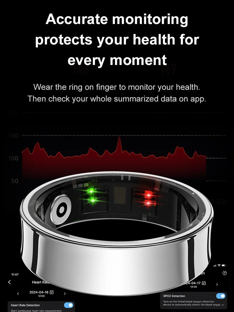 حلقة ذكية جديدة R09 مراقبة الص - مراجعة Smart Ring Health Tracker Heart Rate Sleep وسعره