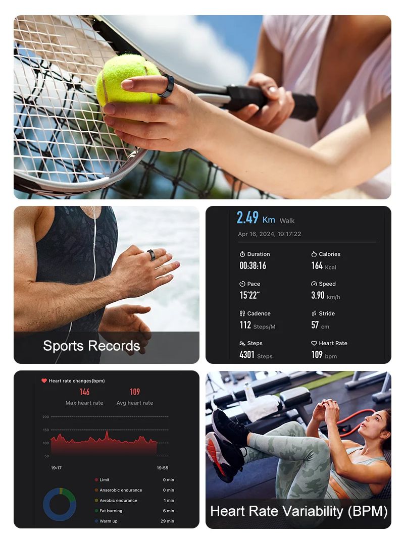حلقة ذكية جديدة R09 مراقبة الص - مراجعة Smart Ring Health Tracker Heart Rate Sleep وسعره