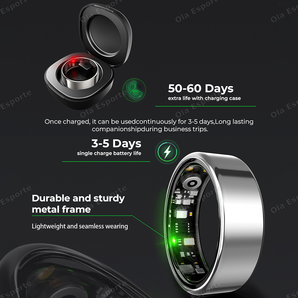 خاتم ذكي لتتبع الصحة ومراقبة ا - مراجعة Smart Ring Health Tracker Heart Rate Sleep وسعره